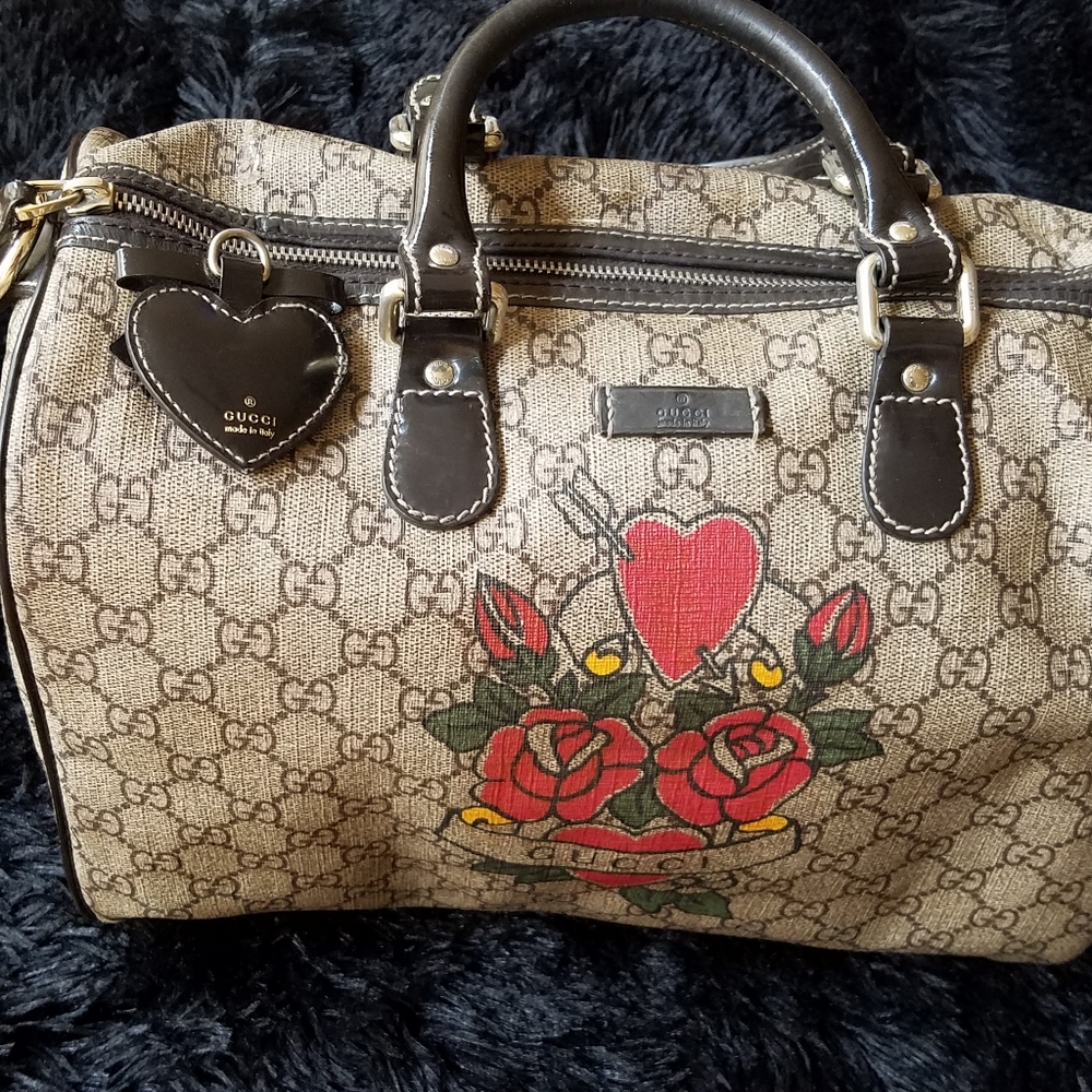 Gucci Tattoo Heart Joy Boston Bag